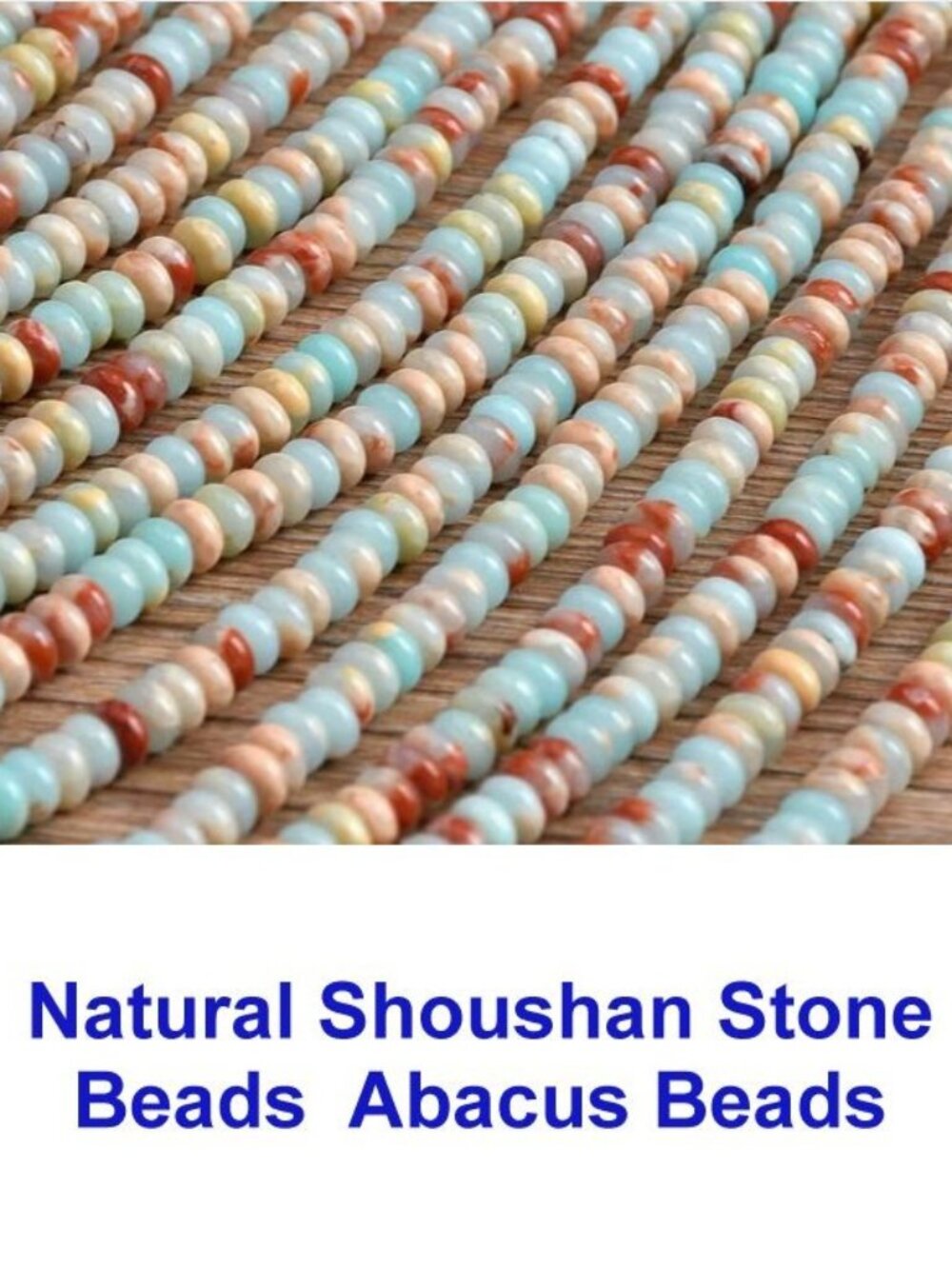 Natural Shoushan Stone Spacer Beads  Abacus Beads  4x2mm  or 6x2mm
